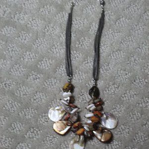 SALE! Mother of Pearl 17" Cord Necklace
